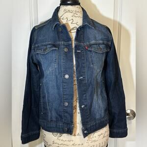Levi Strauss Youth sz M 10-12yrs Women S  Jean Jacket Pockets Western Classic